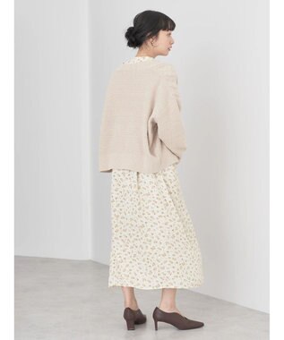 earth music&ecology キンモクセイ柄ワンピース Beige