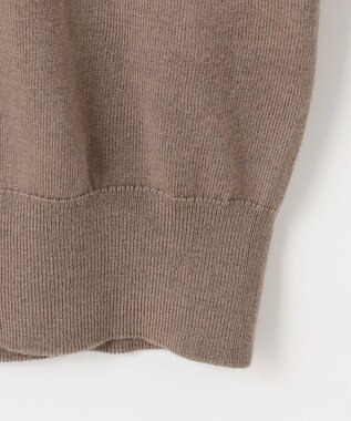 J.PRESS LADIES L 【洗える】トリムツイン ニット モカ系