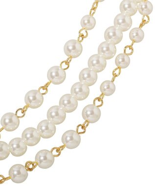 earth music&ecology ３連パールネックレス Gold