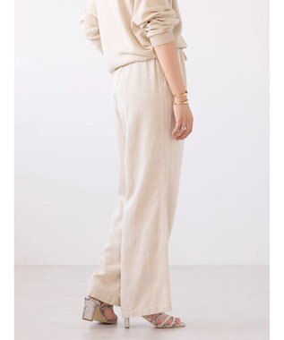 AMERICAN HOLIC 接触冷感リネンブレンドワイドパンツ Light Beige