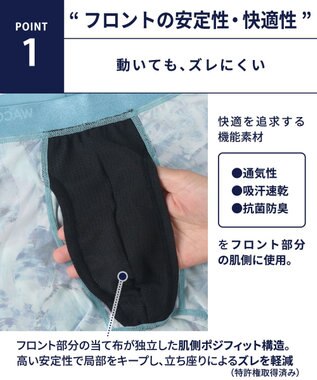 WACOAL MEN WACOAL MEN ボクサーパンツ 【気持ちいいパンツ】 動いてもズレにくい フロントの安定性・快適性 前閉じ 下着 メンズ WT3439 /ワコールメン ロマンピンク