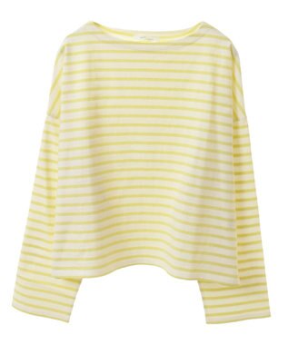 Green Parks ボックスシルエットボーダープルオーバー Yellow