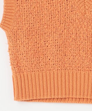 GRACE CONTINENTAL カノコショートニットトップ オレンジ