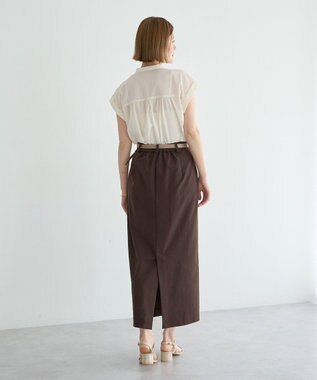 YECCA VECCA スモッキングピンタックシャツ Off White
