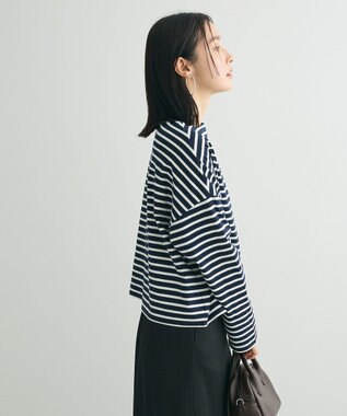 Green Parks ボックスシルエットボーダープルオーバー Dark Navy