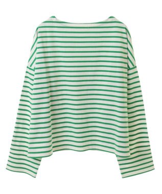 Green Parks ボックスシルエットボーダープルオーバー Green