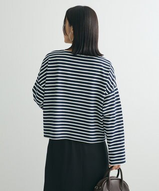 Green Parks ボックスシルエットボーダープルオーバー Dark Navy