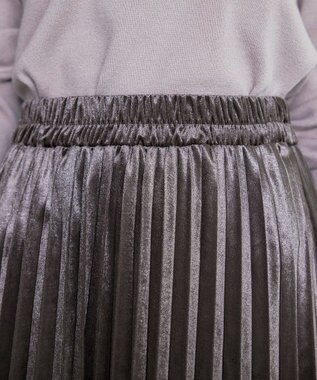 Tiaclasse 【安田美沙子さん着用】ベロアプリーツスカート モカ