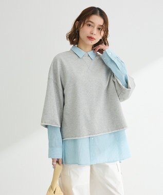 Green Parks ・ＳＵＧＡＲ　ＳＰＯＯＮ　７分袖ウラケスウェット Gray Mixture