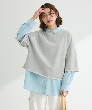 Green Parks ・ＳＵＧＡＲ　ＳＰＯＯＮ　７分袖ウラケスウェット Gray Mixture