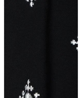 CRAFT STANDARD BOUTIQUE パネル刺繍開襟シャツ Black