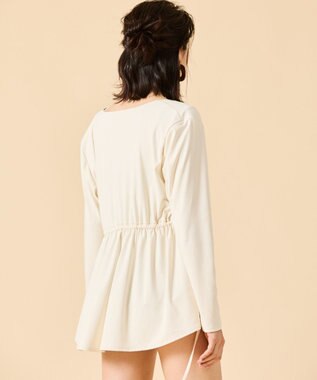 San-ai Resort（三愛水着楽園） 【UPF50＋】水陸両用羽織り　M【Coral veil（コーラルヴェール）】 ベージュ