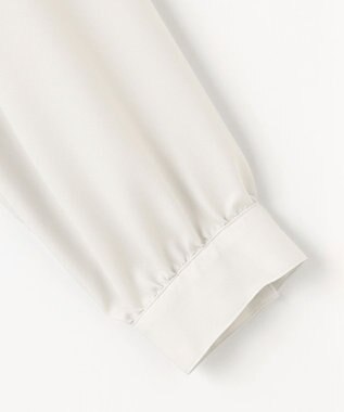 J.PRESS LADIES 【洗える】ヌーディスバックサテン タックプリーツ ブラウス グレージュ系