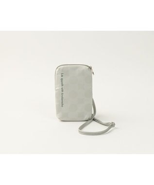 MIYABIYA La quoh with kirakaracho 南蛮七宝ベーシックプリント ミニポシェット 月白(ライトグレー)