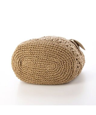 UNBILLION カシュカシュ cachecache / 下がりリボン柄編みトート ベージュ