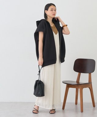 AMERICAN HOLIC ポンチZIPフーディーベスト Ivory