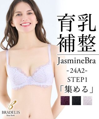 BRADELIS New York 【BRADELIS New York / 育乳補整ブラ・STEP1 集める】ジャスミンステップ1ブラ24A2 ライトグレー