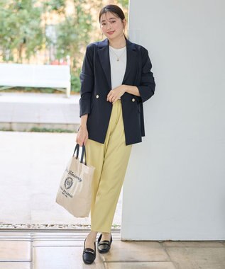 ANY 【洗濯機可/UVケア/アンチピリング】布帛ねじり袖コンビプルオーバー ホワイト