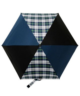 +RING 【プラスリング】【数量限定】【UVカット90%以上】UNISEX 晴雨兼用 折傘 53cm CHK TX4MT53F 紺