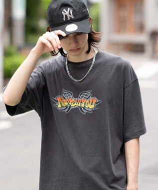 WEGO 【ユニセックス着用ITEM/MLサイズ展開】コンパクトフィットピグメントグラフィックT（SS） スミクロ