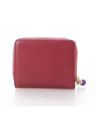 UNBILLION perche ジェムストーンチャームハーフラウンドウォレット ピンク