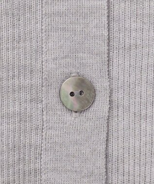 ICB 【WEB限定・洗える】エクストラファインメリノ リブニットカーディガン ライトグレー系