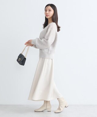 earth music&ecology ラメグラデーションニットプルオーバー Beige