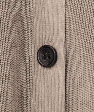 UNFILO ハーフスリーブ畔カーディガン グレージュ