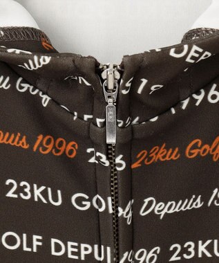 23区GOLF 【WOMEN】ロゴパターンプリント フーディパーカー ダークブラウン系5