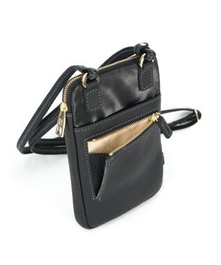 PELLE BORSA お財布機能縦ポシェット Reinette レネット 4784 ブラック