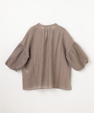 ANY L バルーンスリーブスキッパーブラウス モカ