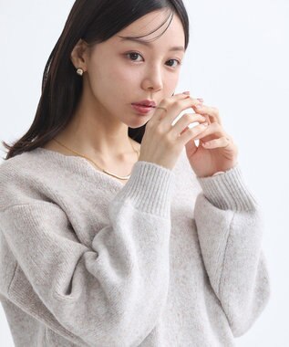 earth music&ecology ラメグラデーションニットプルオーバー Beige