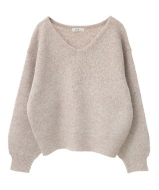 earth music&ecology ラメグラデーションニットプルオーバー Beige