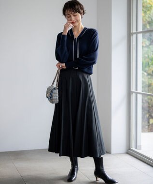 23区 GIOLICAツイード ショルダーバッグ ブルーミックス