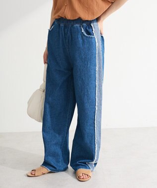 Green Parks ・ＤＯＵＢＬＥ　ＦＬＡＧＳ　フリンジラインイージーデ Indigo