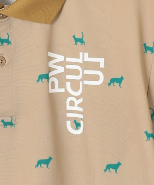 PW CIRCULUS 【MEN】【ストレッチ】アニマルプリント カノコ ポロシャツ ベージュ系5