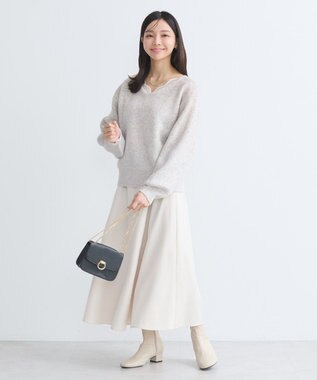 earth music&ecology ラメグラデーションニットプルオーバー Beige