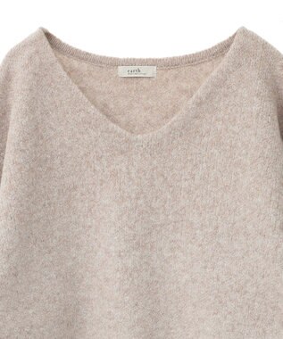 earth music&ecology ラメグラデーションニットプルオーバー Beige