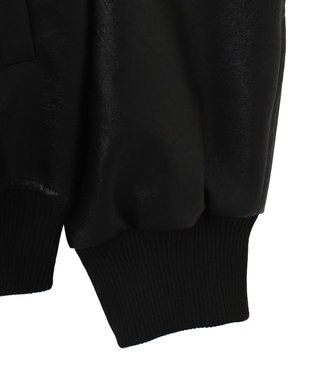 WEGO エコレザーグラフィックジャケット ブラック