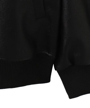 WEGO エコレザーグラフィックジャケット ブラック