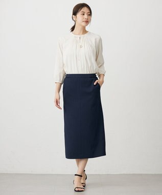 J.PRESS LADIES プロビスストライプ＆チェック カットソー エクリュストライプ系