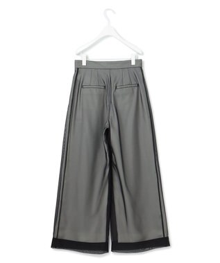 ICB 【洗える】 シアーレイヤードパンツ ブラック系