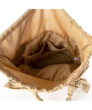 UNBILLION カシュカシュ cachecache / 下がりリボン柄編みトート ベージュ