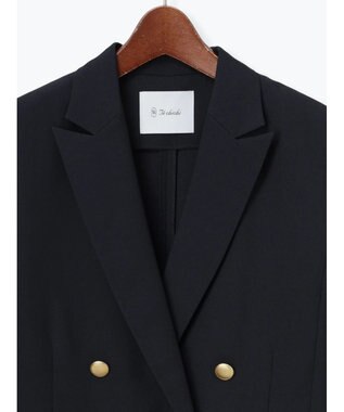 Te chichi リネンライクダブルブレストジレ(セットアップ可) ネイビー