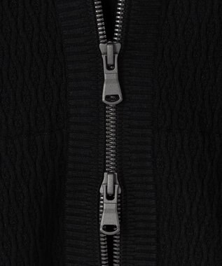 JOSEPH HOMME 【新柄】  ヴィスコースリンクス　ジップアップニットフーディー ブラック系