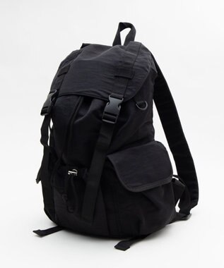 WEGO 【ユニセックス着用ITEM】3ポケットフラップリュック ブラック