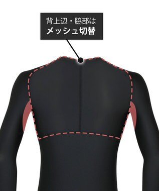 CW-X 【MEN】　機能性トップス　SECOND　BODY　2.0　吸汗速乾　UVカット率90%以上　抗菌防臭　丸首・長袖　/ワコール　CHO029 ブラック