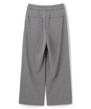 BEIGE， 【セットアップ対応・洗える・Precious 10月号掲載】ZEPHYR / ウールライクタックベルトワイドパンツ Top Gray