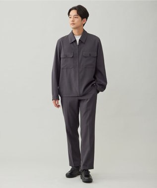 UNFILO MENS 【OCEANS YouTube 掲載/男女兼用】WOOL TOUCH 機能美シャツブルゾン チャコール