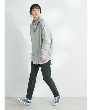 CRAFT STANDARD BOUTIQUE 　裏毛セーラーカラーＺＩＰプルオーバー Gray Mixture